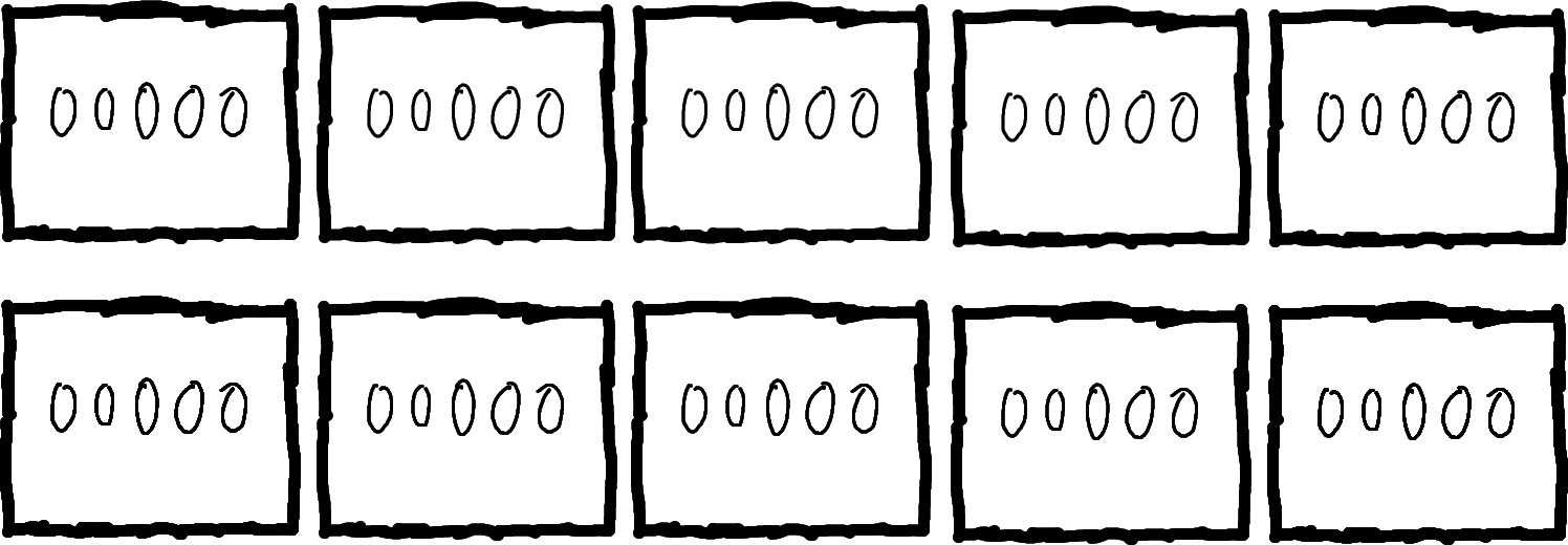 A bunch of neatly arranged blocks, one after another